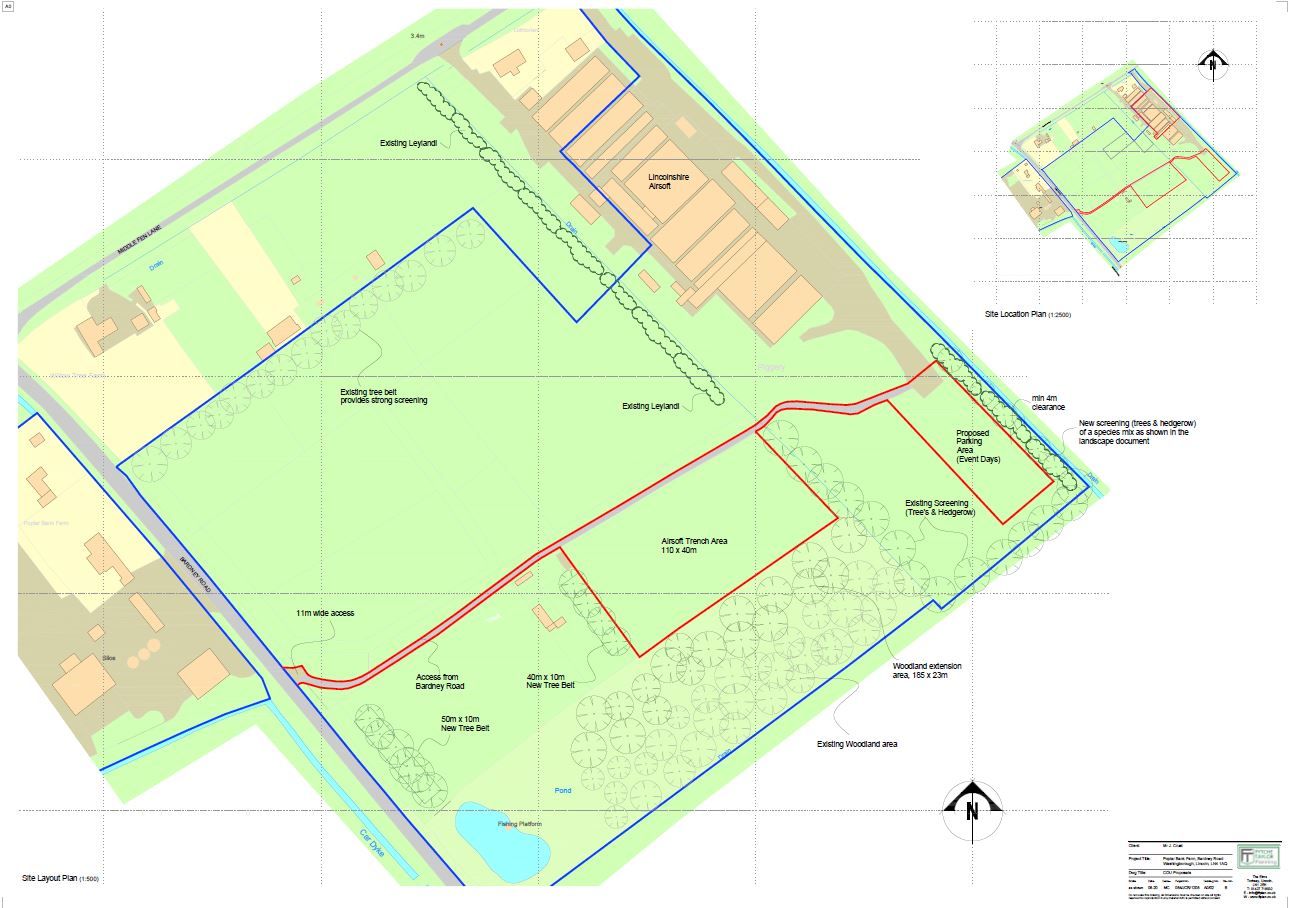 Plans approved for two planning applications in Washingborough near Lincoln to provide an exclusive new Airsoft (leisure) venue