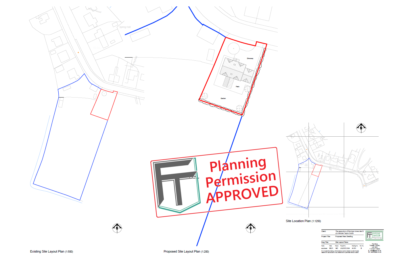 Building plot for sale now - click to view the approved plans. Raithby, Lincolnshire