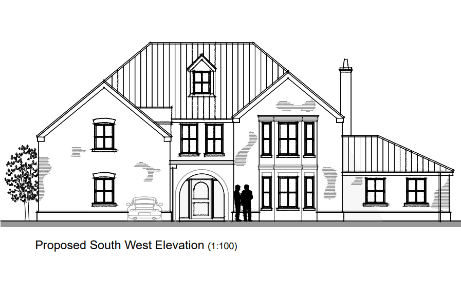Scothern Lane Sudbrooke Approved Front Elevation