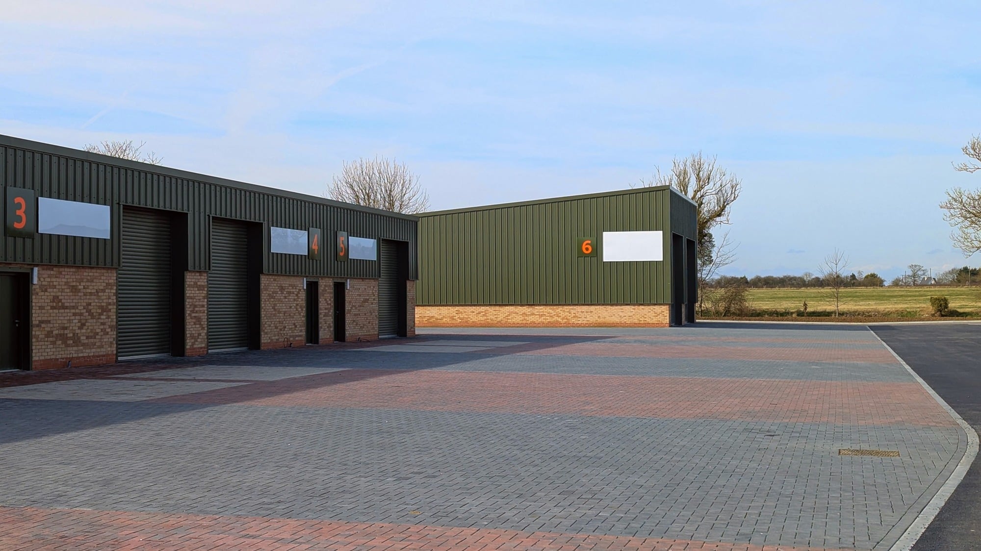Modern rural enterprise park at Langworth providing flexible new units for local businesses, designed by Fytche-Taylor Planning.