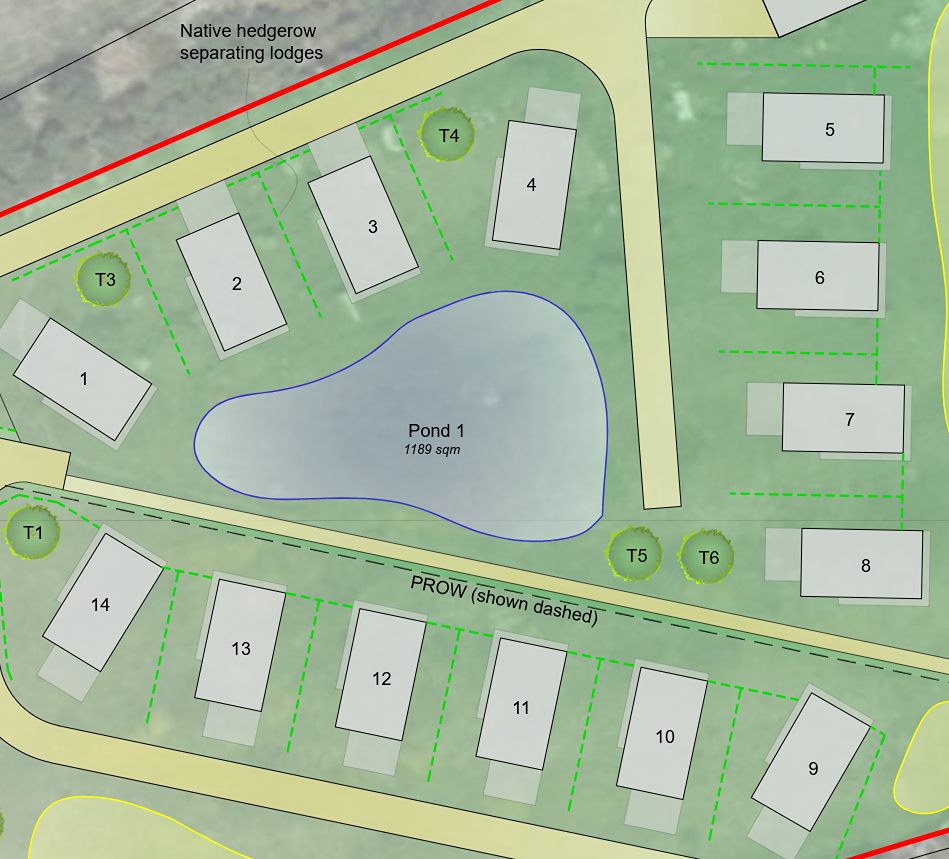 Site plan for the new eco lodge park