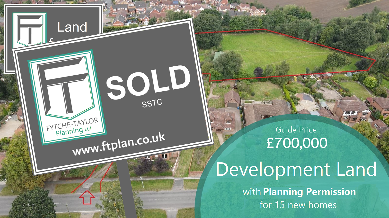Land for Sale in Market Rasen, Lincolnshire - with planning permission for 15 new homes