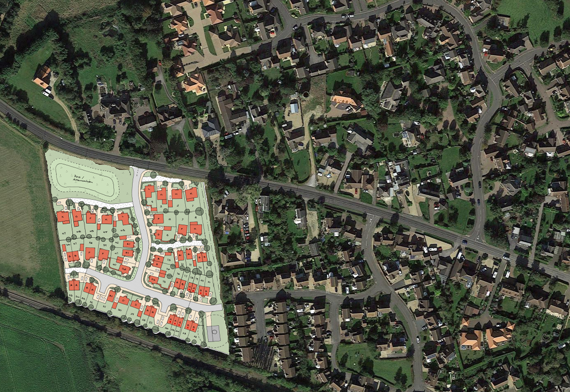 Masterplan of Lindum Homes 47-Dwelling Development, Heckington â Click to read our Planning Case Study