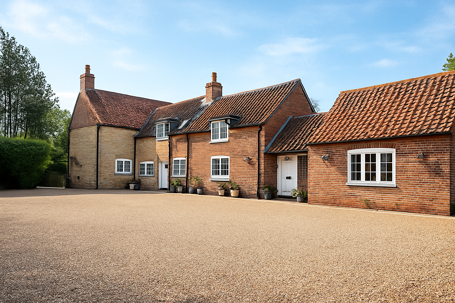 Restored Grade II listed farmhouse converted to luxury guest accommodation in Woodhall Spa