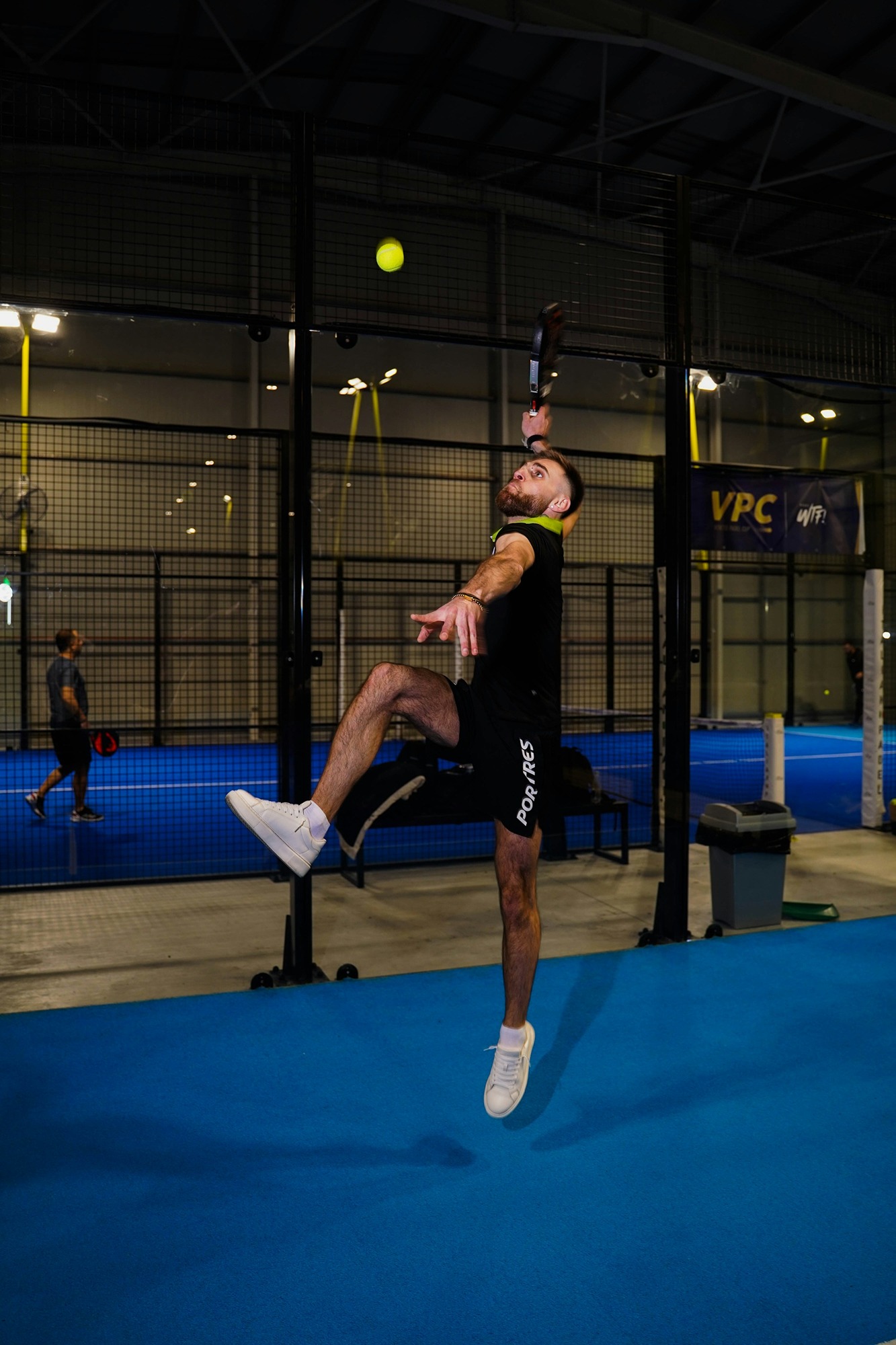 Indoor padel courts within a commercial leisure development requiring planning permission