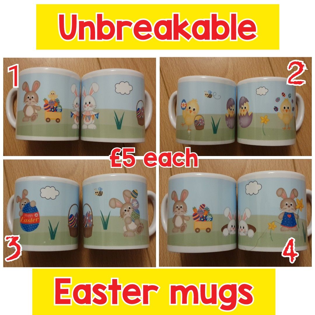 Children's Easter mugs