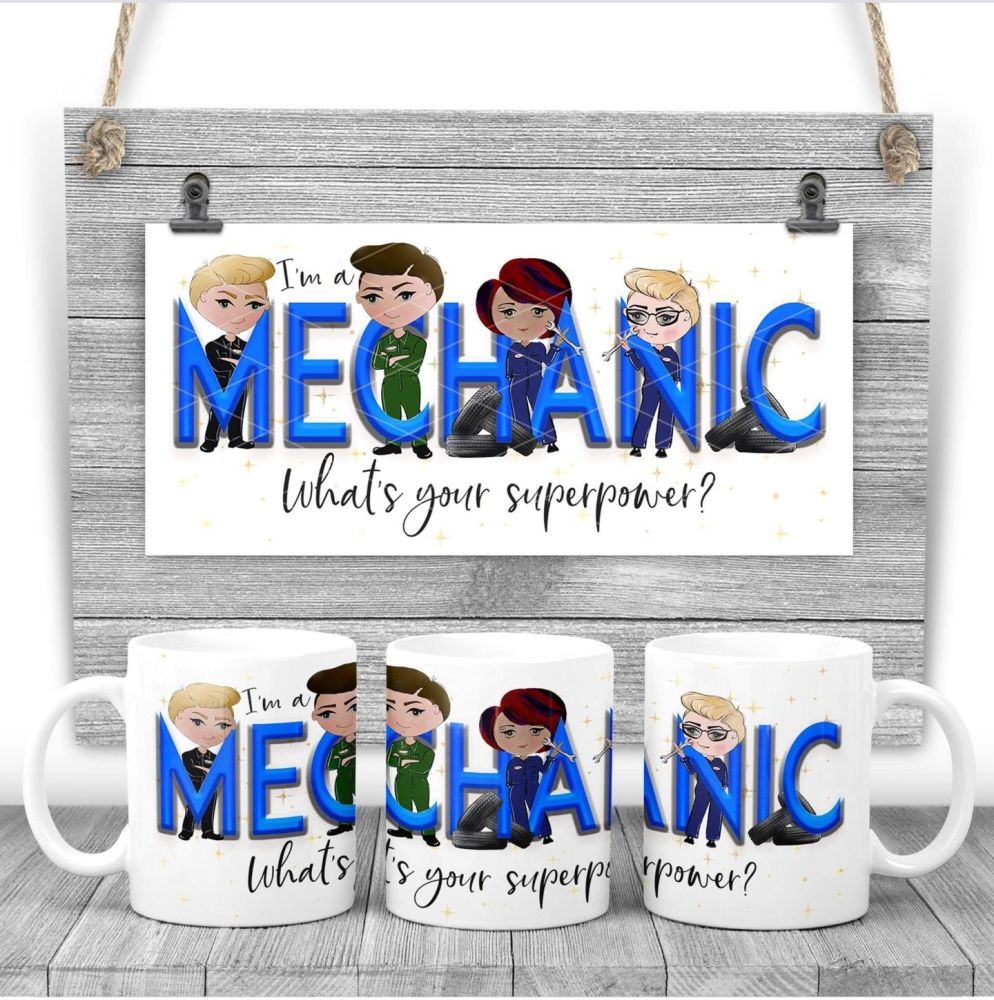 Mechanic Mug - I am a MECHANIC what's your superpower? Say thank you mug gift 