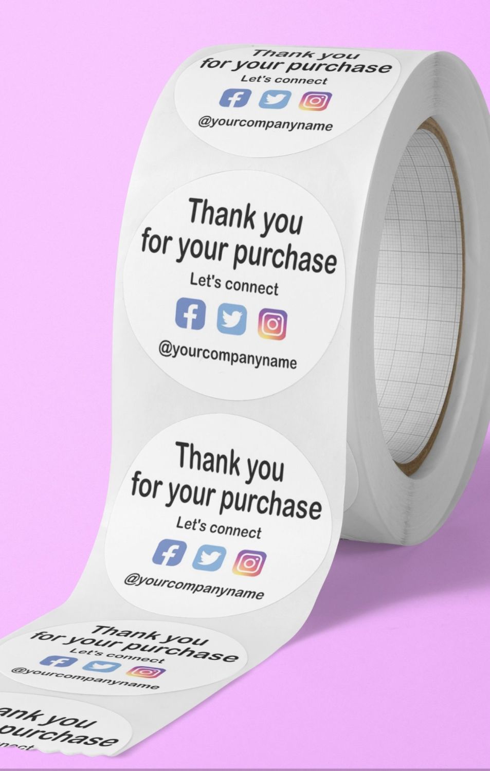 Thank you for your order. Let's connect stickers. Social media stickers 