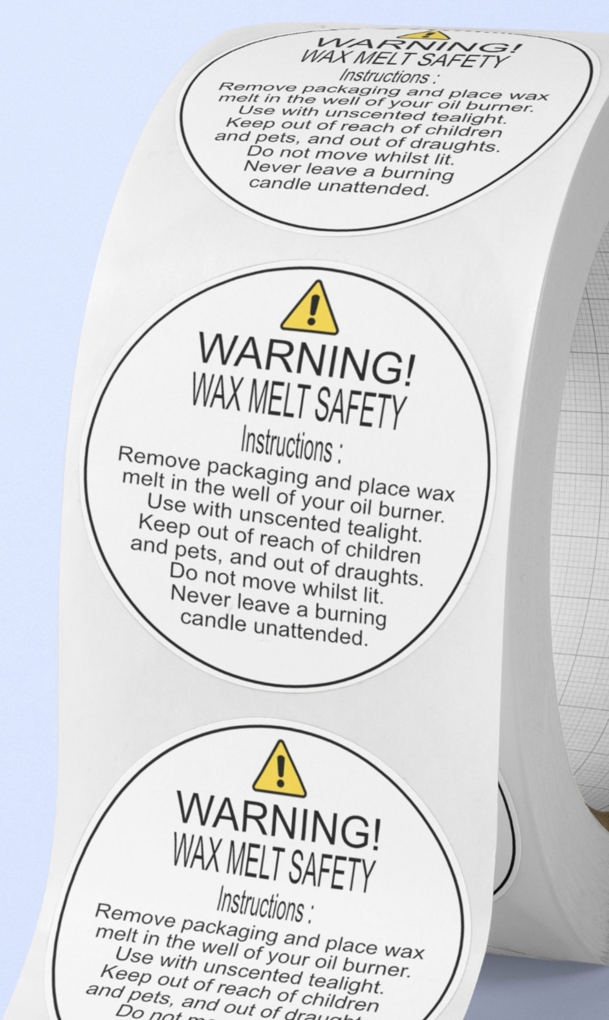 Warning sticker - candle warning stickers