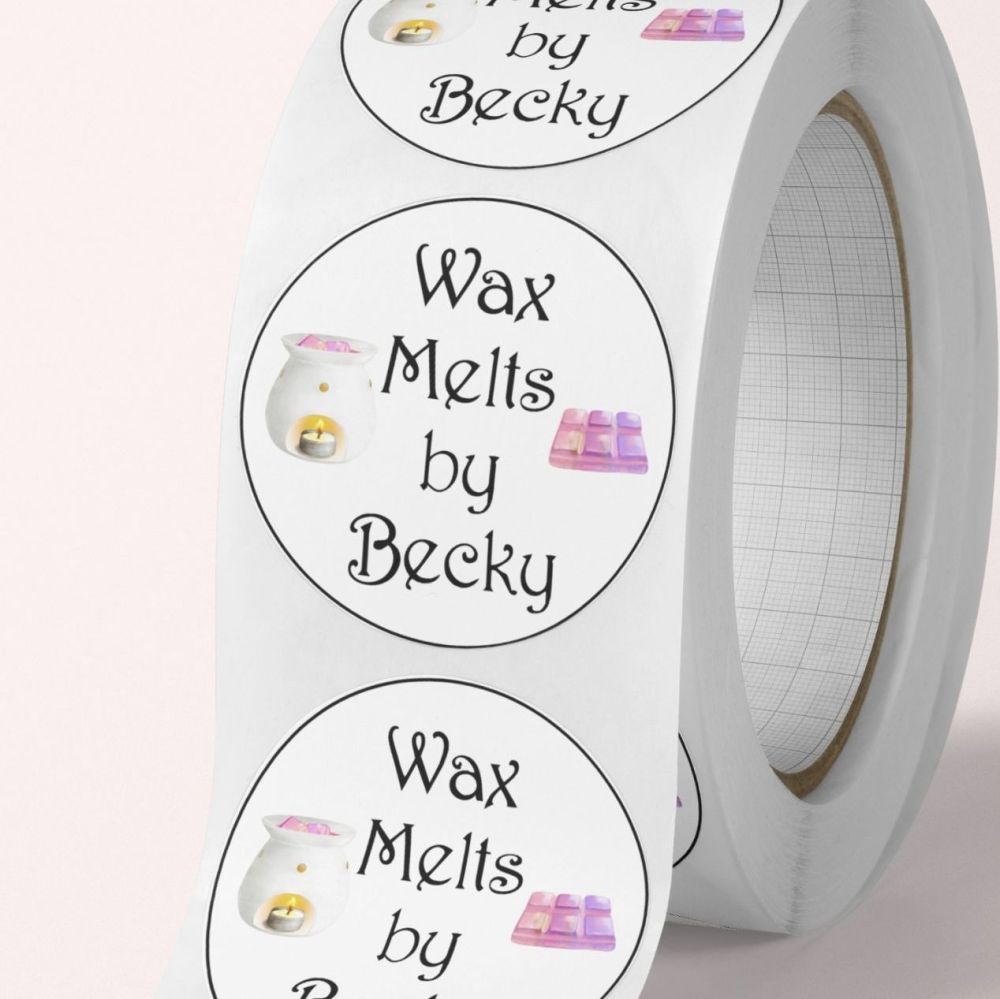 Wax melts stickers - personalised wax melt stickers - burner and melts 