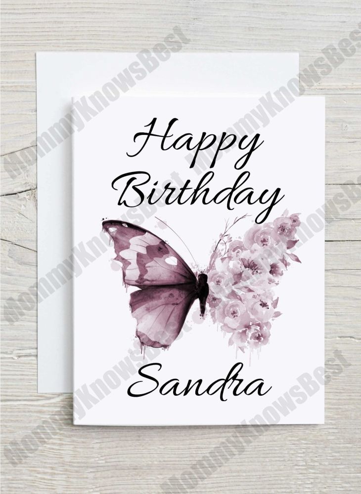 Butterfly greetings card - happy birthday 