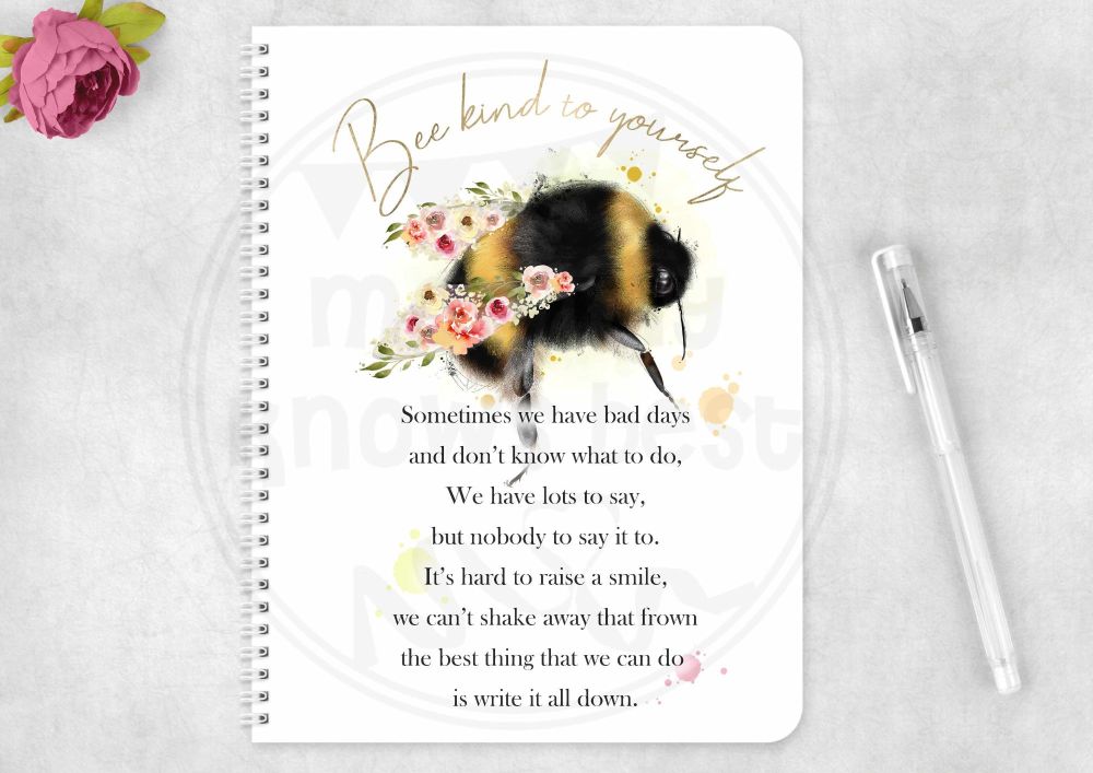Notebook - motivational bee notepad 
