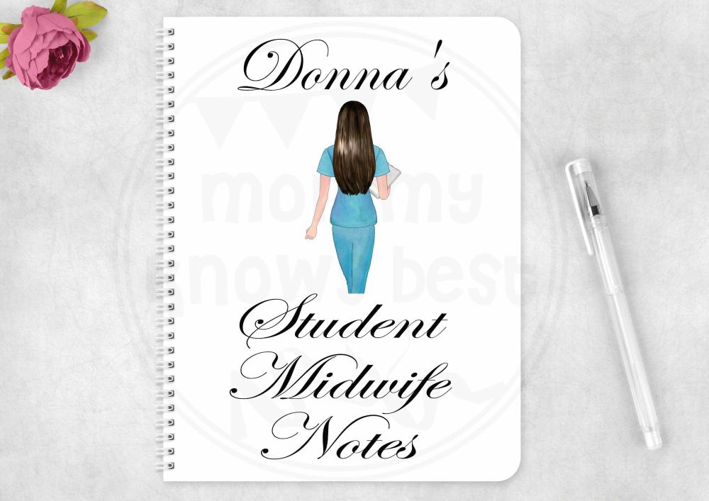 Notebook - personalised Student Midwife note book