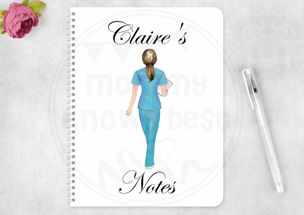 Notebook - nurse note book, personalised