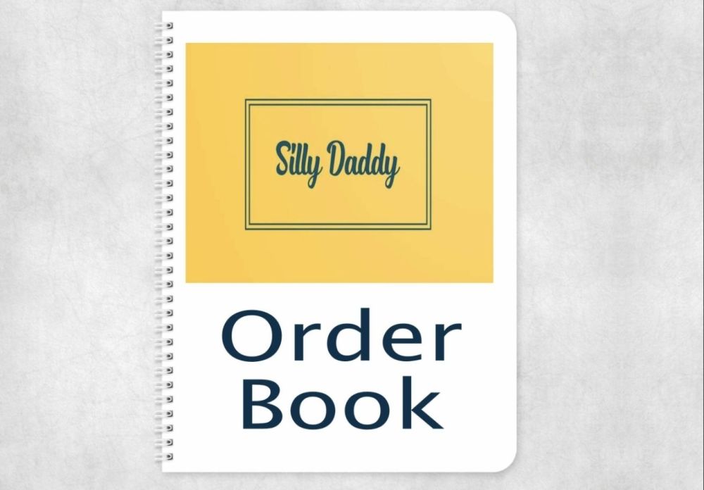Notebook - Personalised order book. One or two orders per page 