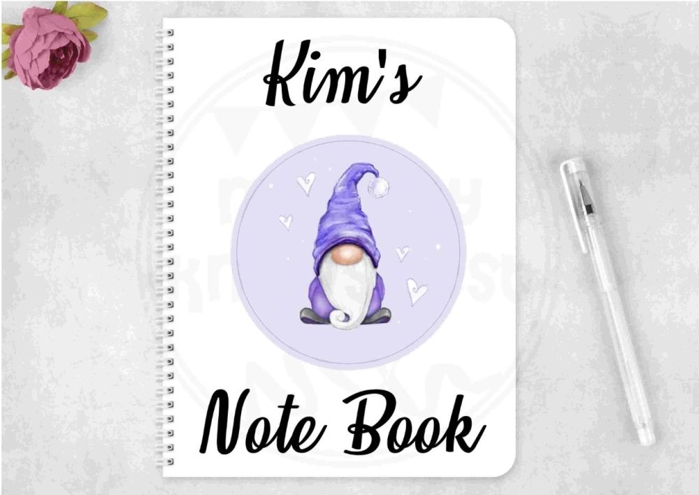 Notebook - purple Gonk notepad - personalised 