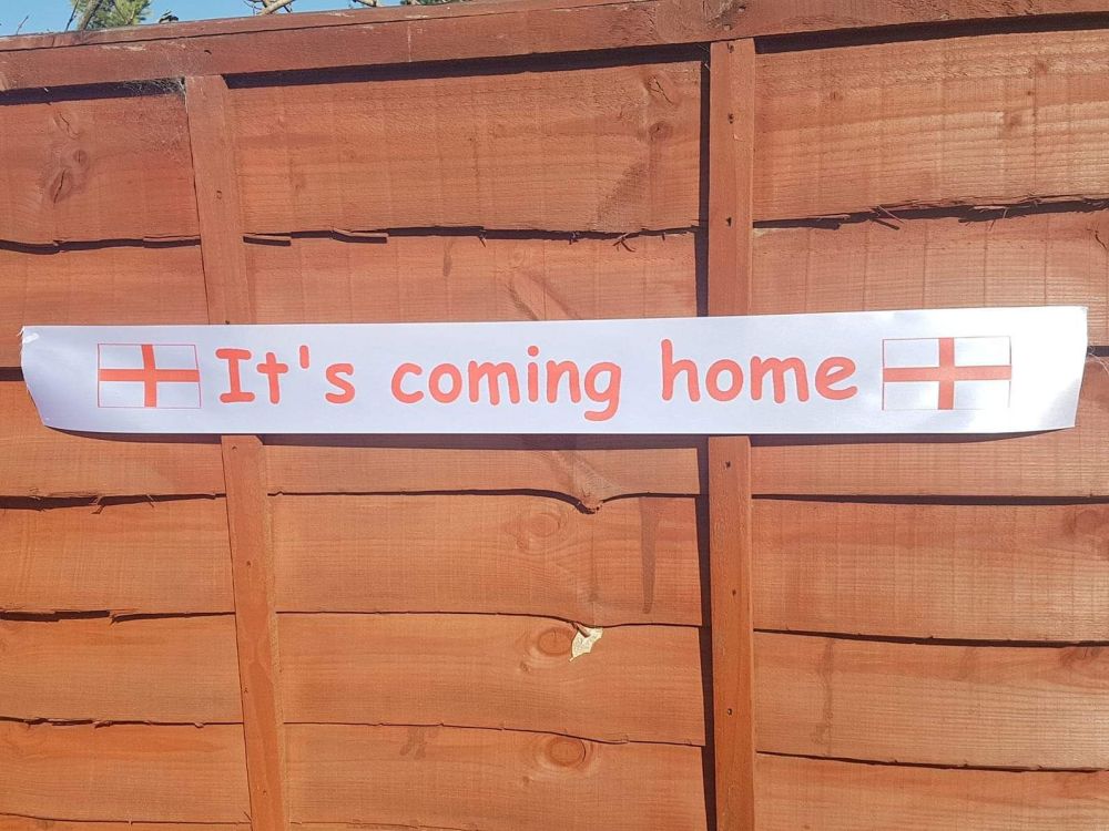 It's coming home England ribbon banner 80cm x 10cm