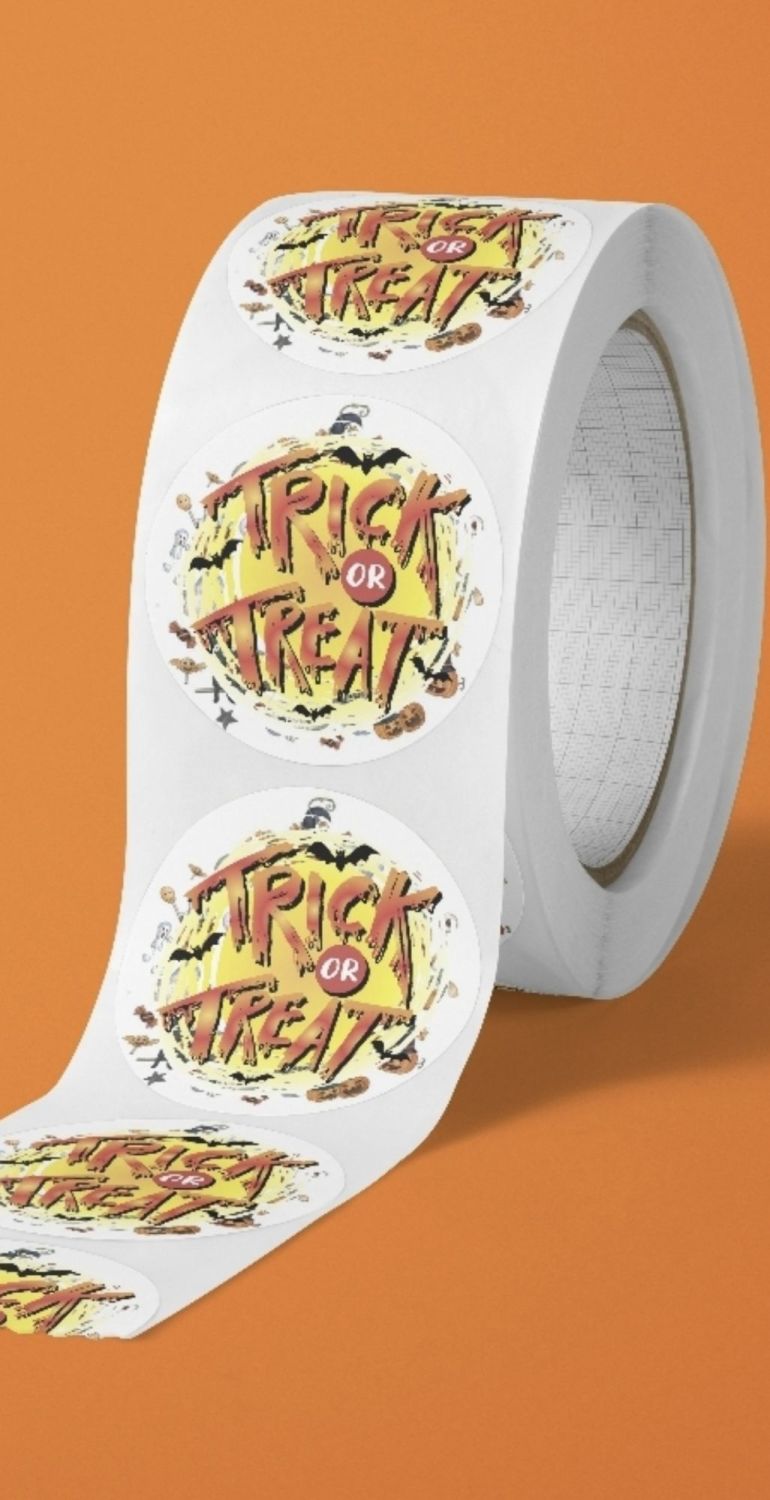 Trick or treat Halloween stickers 
