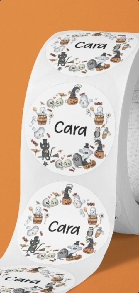 Personalised Halloween stickers 