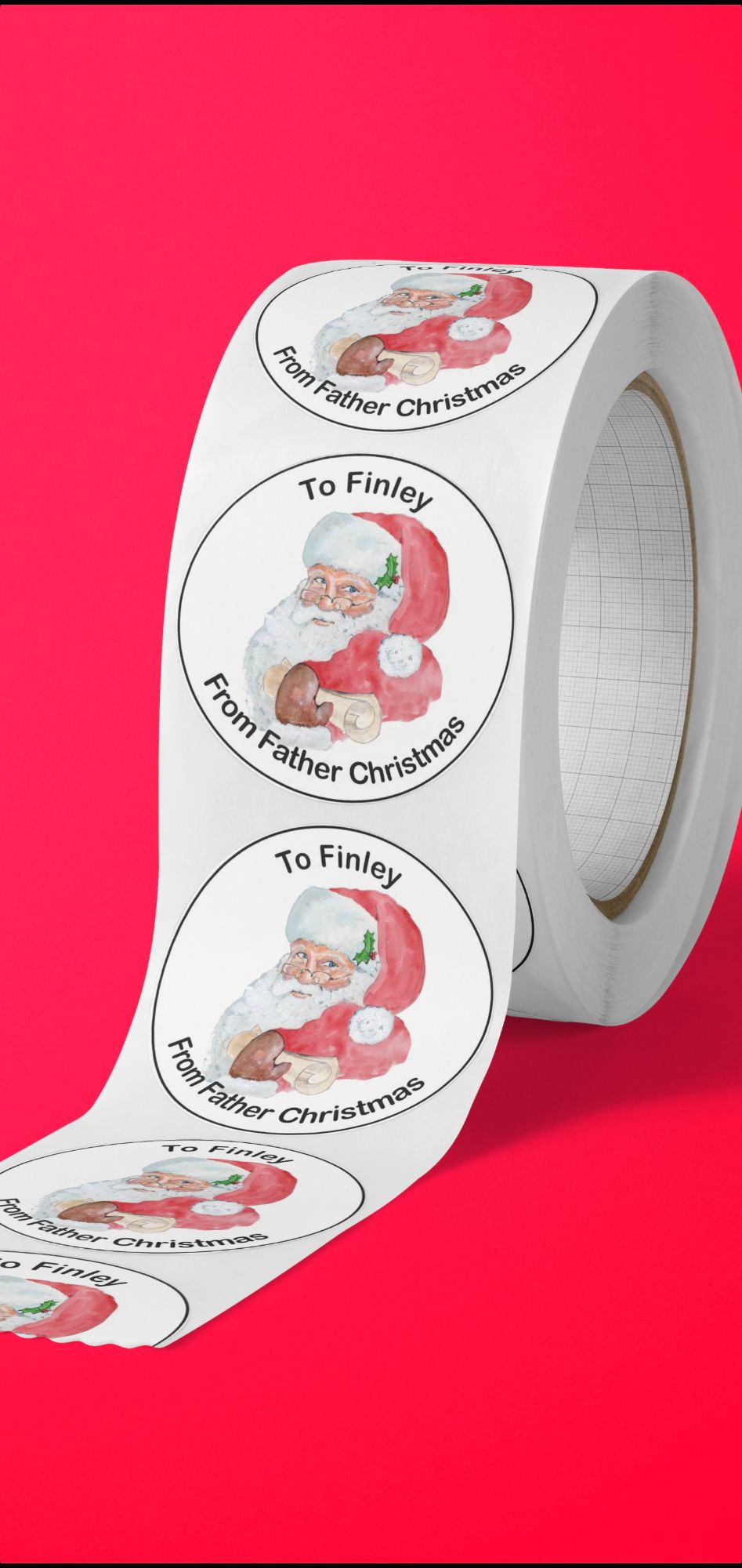 From Father Christmas personalised stickers 