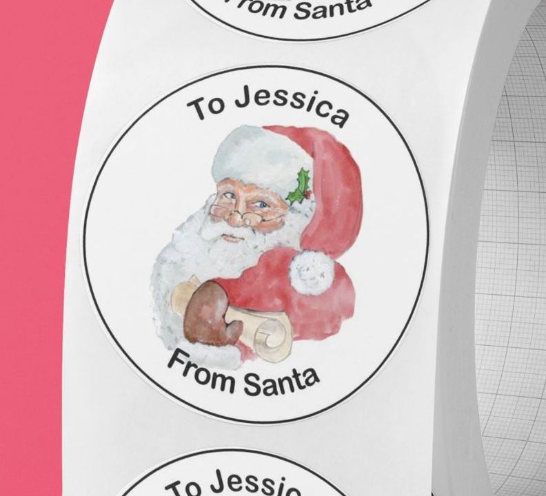 From Santa personalised stickers 