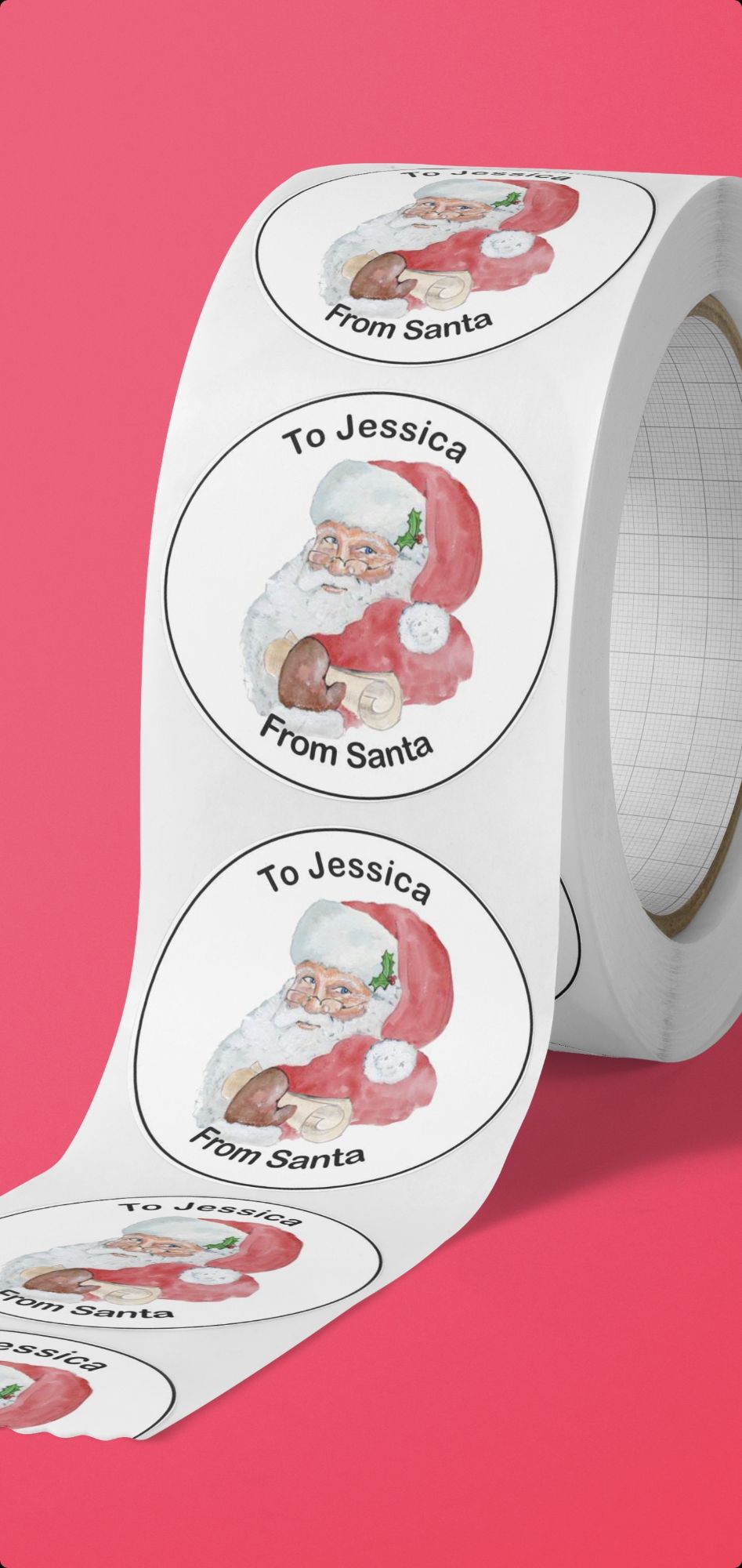 From Santa personalised stickers 