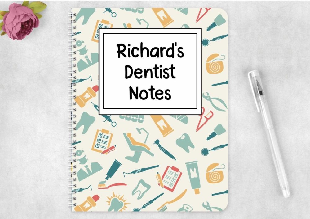 Dentist note book, personalised dentistry journal 