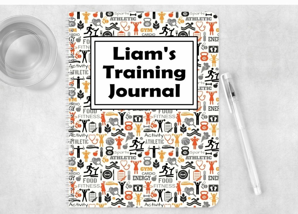 Training note book, personalised gym journal 