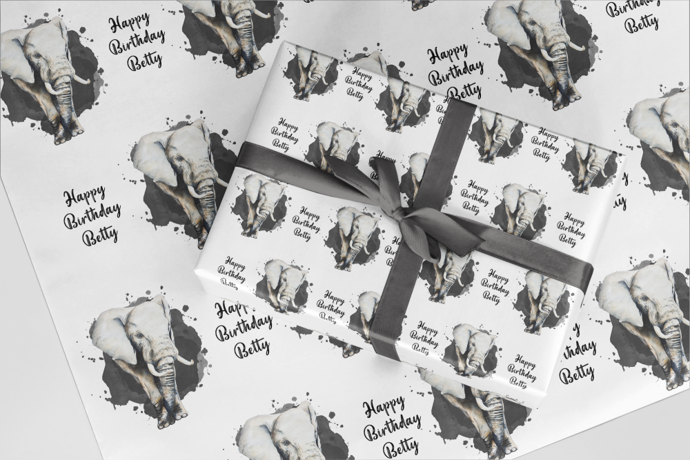 Elephant wrapping paper  - A3 Eco Friendly 