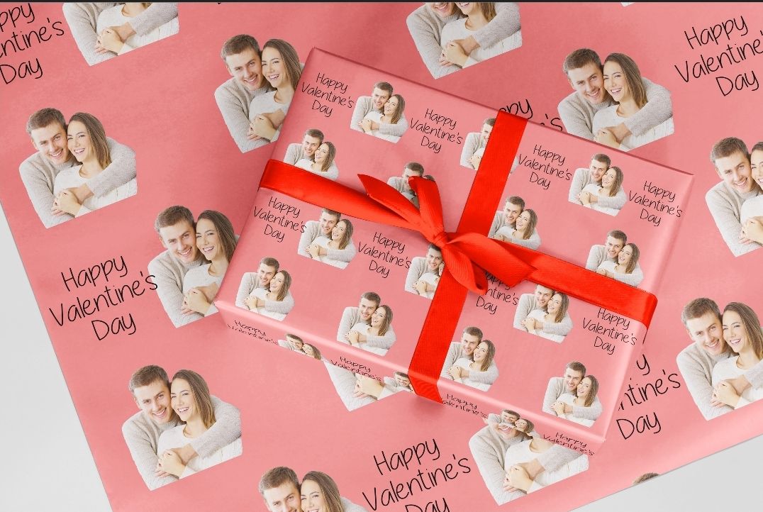 Valentines day PHOTO wrapping paper  - A3 Eco Friendly