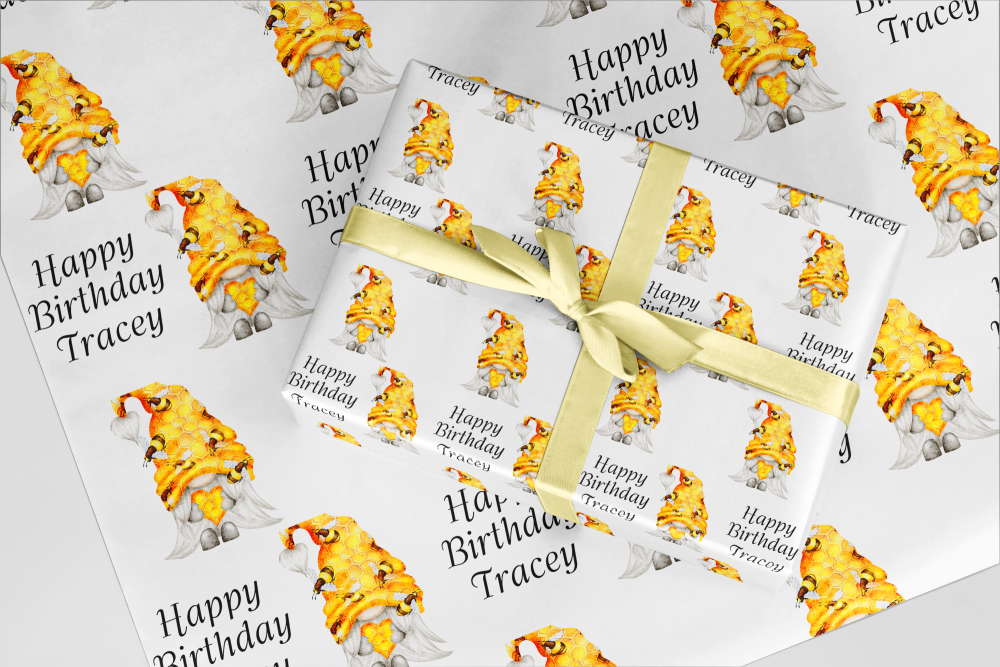 Bee gonk wrapping paper  - A3 Eco Friendly 