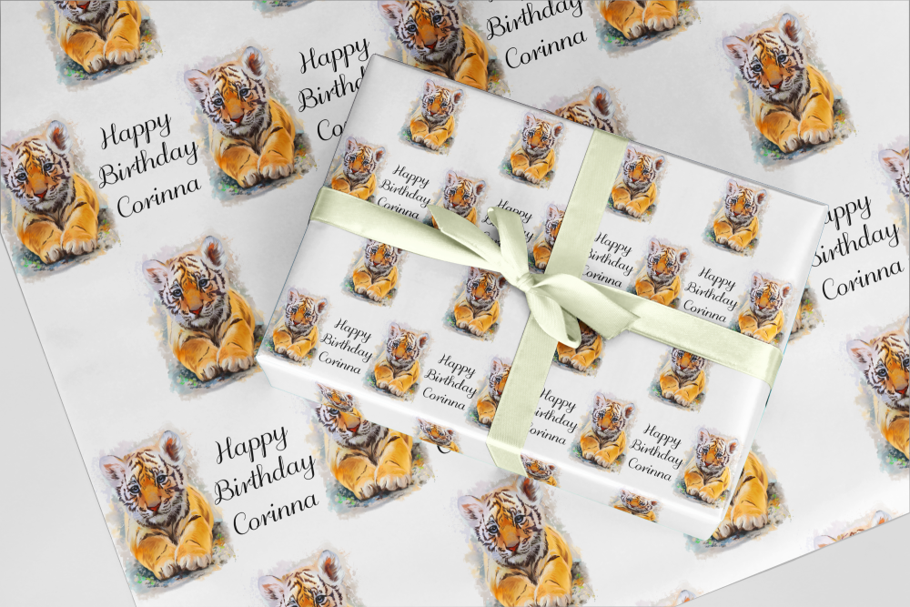 Tiger wrapping paper  - A3 Eco Friendly 