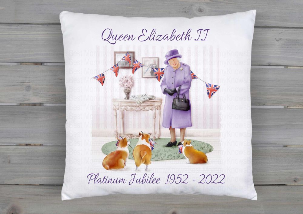 Queen Elizabeth II Cushion Platinum Jubilee Celebration of 70 Years Monarch