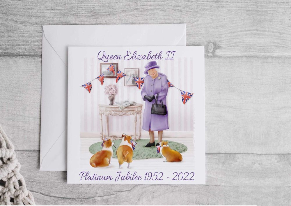 Queen Elizabeth II CARD Platinum Jubilee Celebration of 70 Years Monarch,