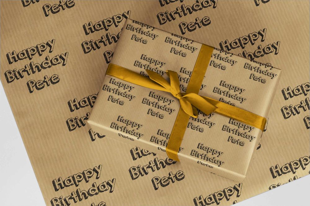 Brown Kraft Paper personalised wrapping paper A3 - eco friendly thick quality gift wrap