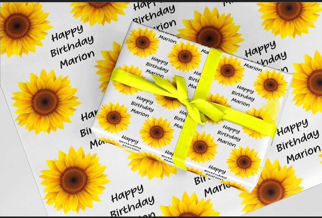 Sunflower wrapping paper  - A3 Eco Friendly. Sunflowers 