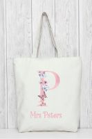 Personalised Butterfly teacher tote bag