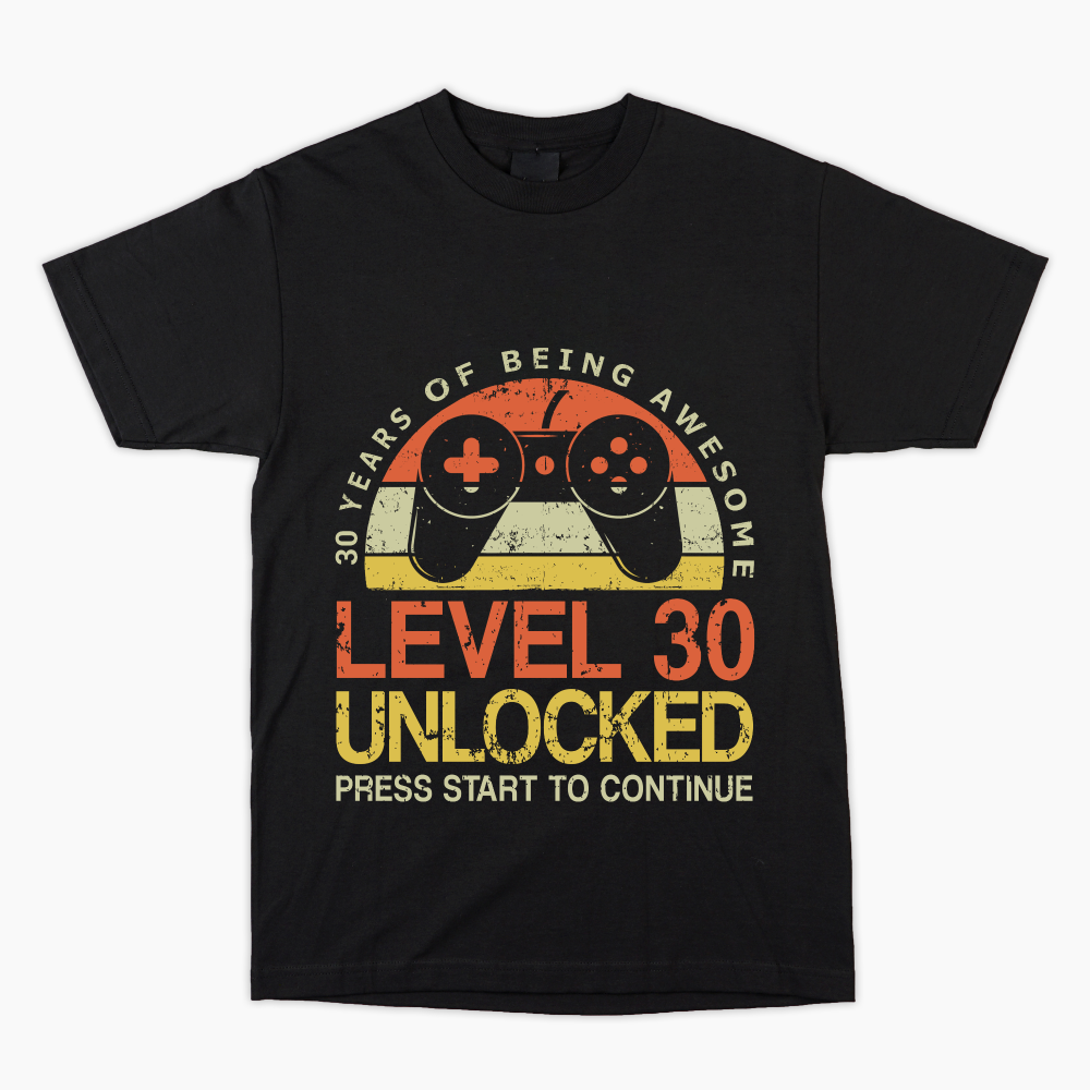 1993 30th Birthday Tshirt - Gamer Level 30 unlocked FREE POSTAGE