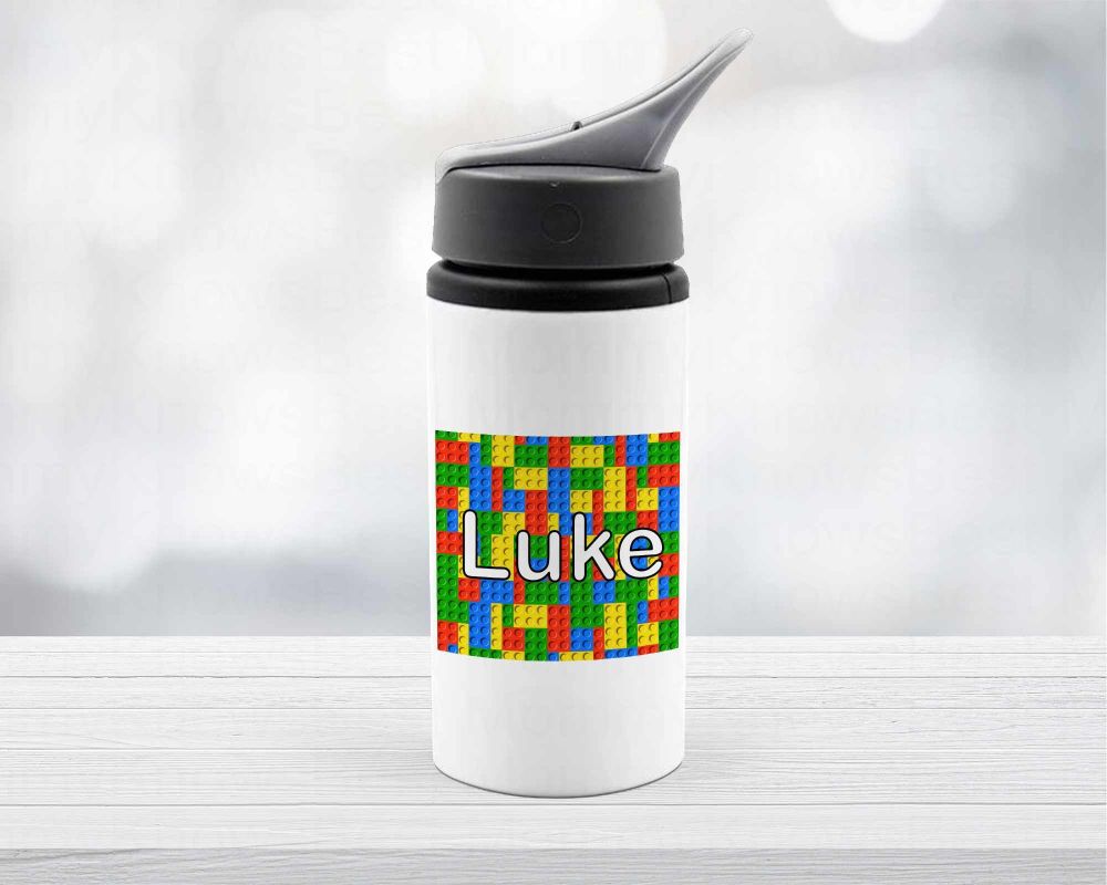 Lego building block bricks Drinks Water Bottle Personalised