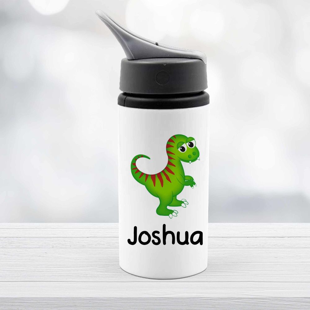 Dinosaur Drinks Water Bottle Personalised