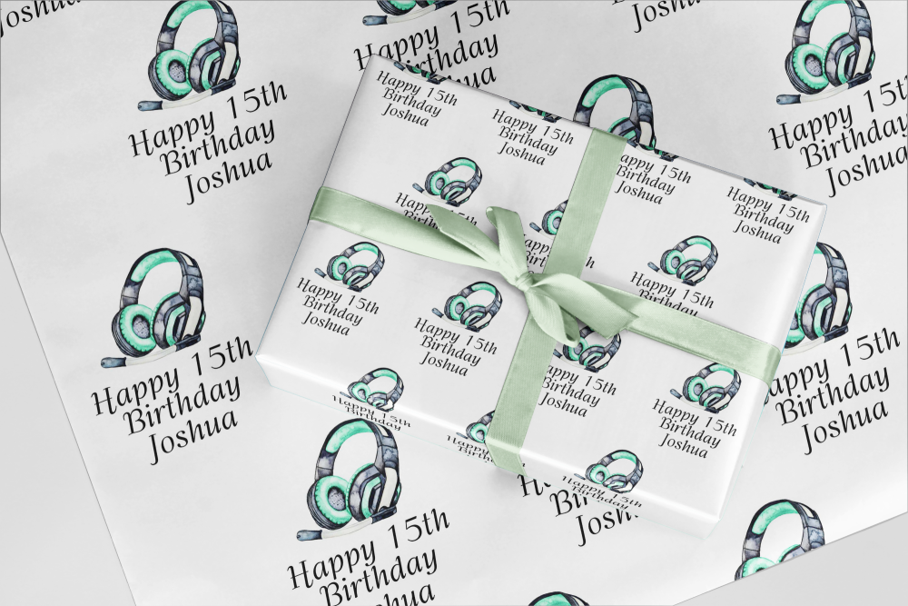 Gamer headset controller wrapping paper  - A3 Eco Friendly  V3