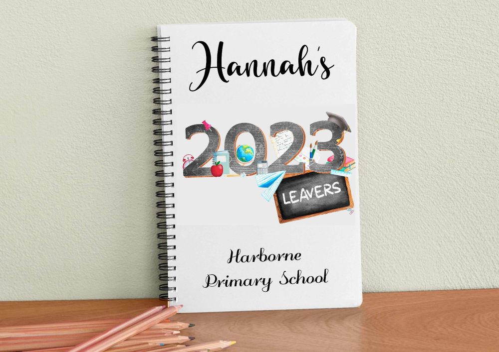 2023 school leavers notebook - personalised leaving journal