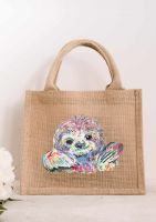 Colourful Sloth JUTE Gift Bag