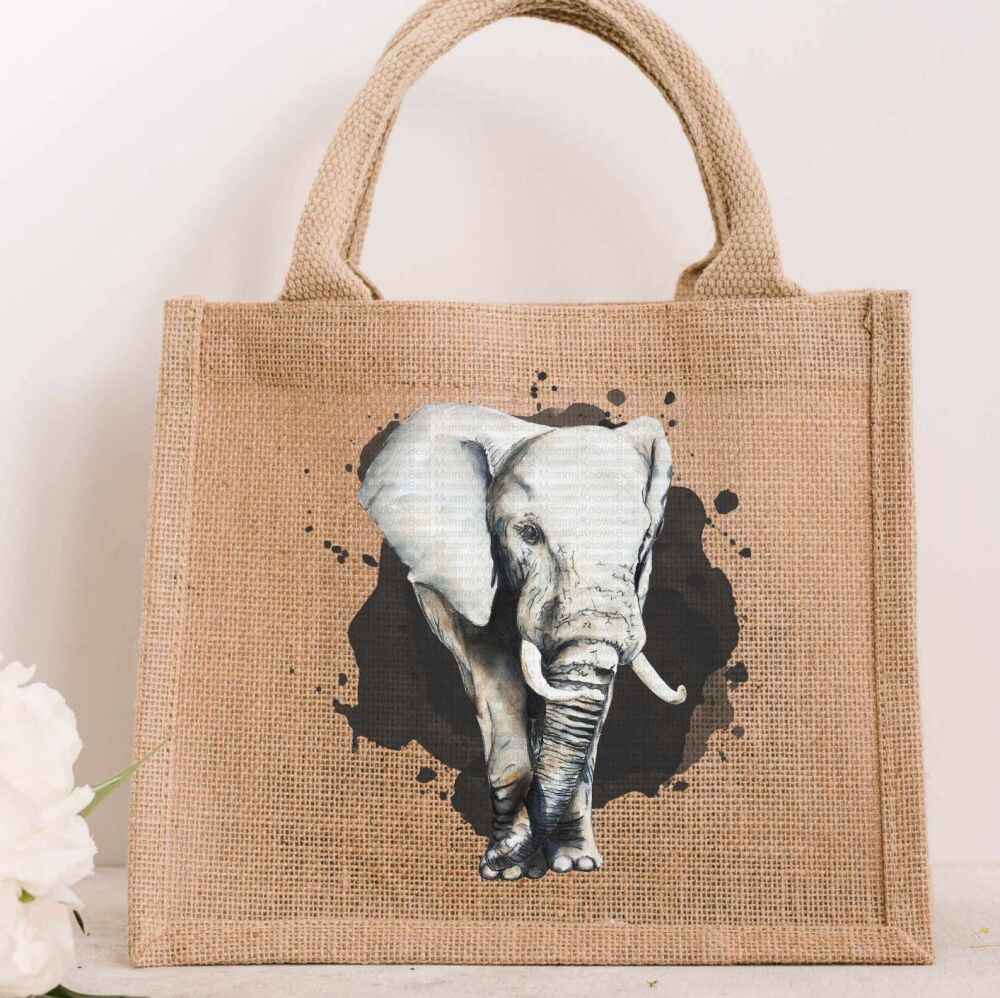 Elephant JUTE Gift Bag