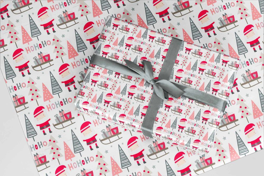 Santas Hohoho Christmas Wrapping Paper wrapping paper A3 - eco friendly thi