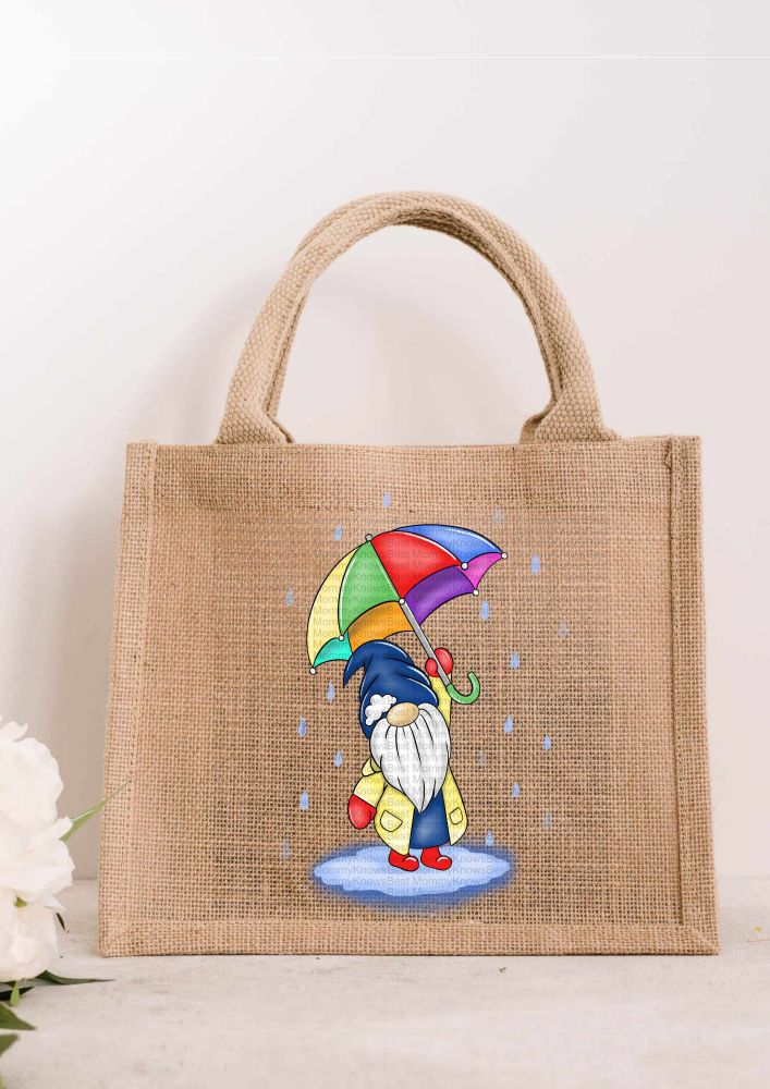 Rainy Day Gonk JUTE Gift Bag