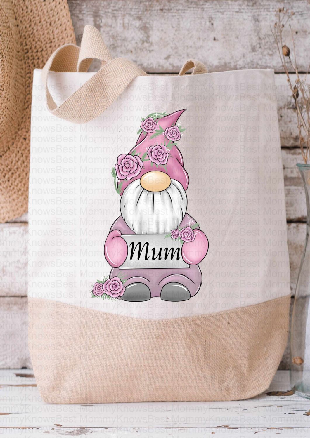 Mothers Day Gonk Canvas / Jute Shopper Bag