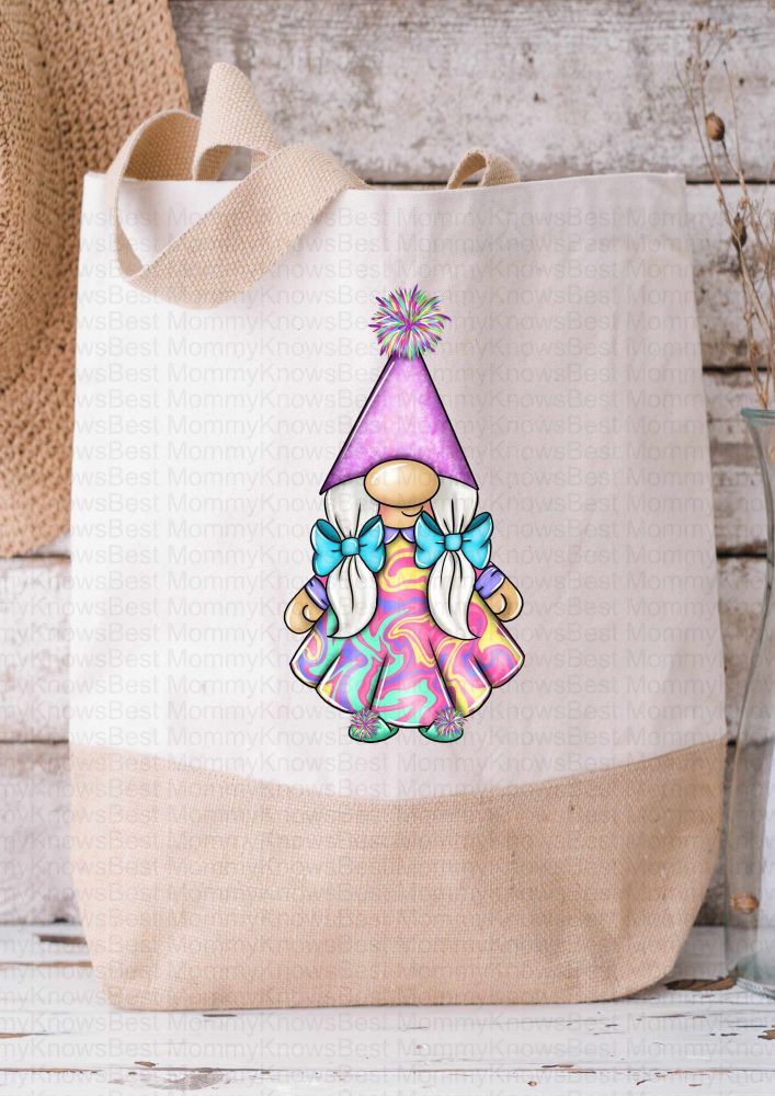 Birthday Gonkette Gonk Canvas / Jute Shopper Bag