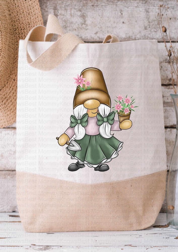 Gardening Gonk Canvas / Jute Shopper Bag