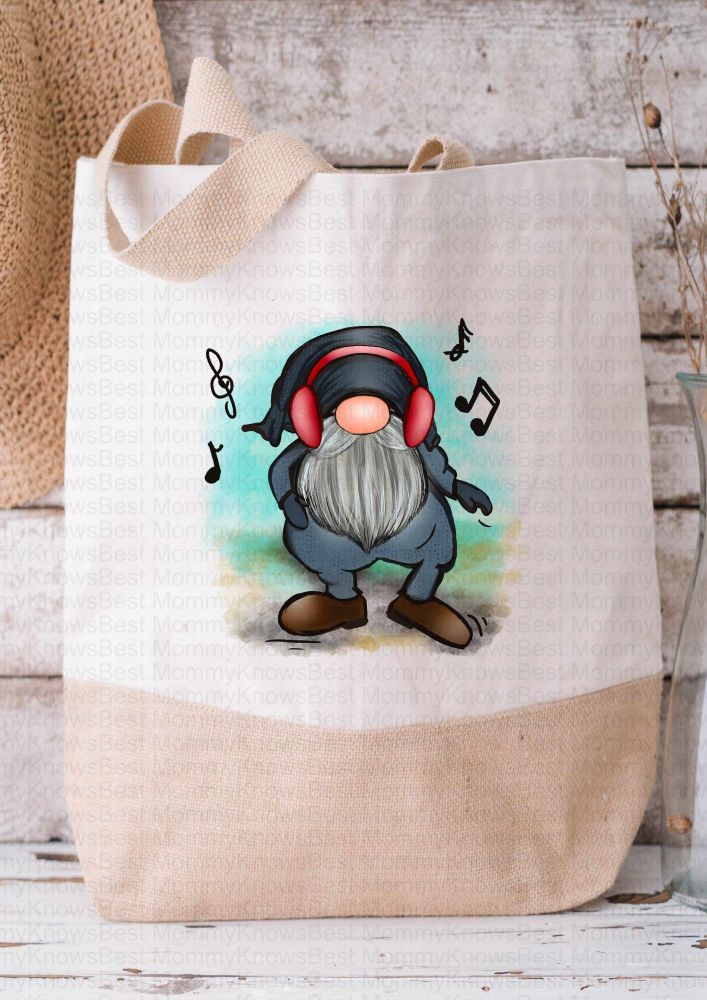 Music Musician Gonk Canvas / Jute Shopper Bag